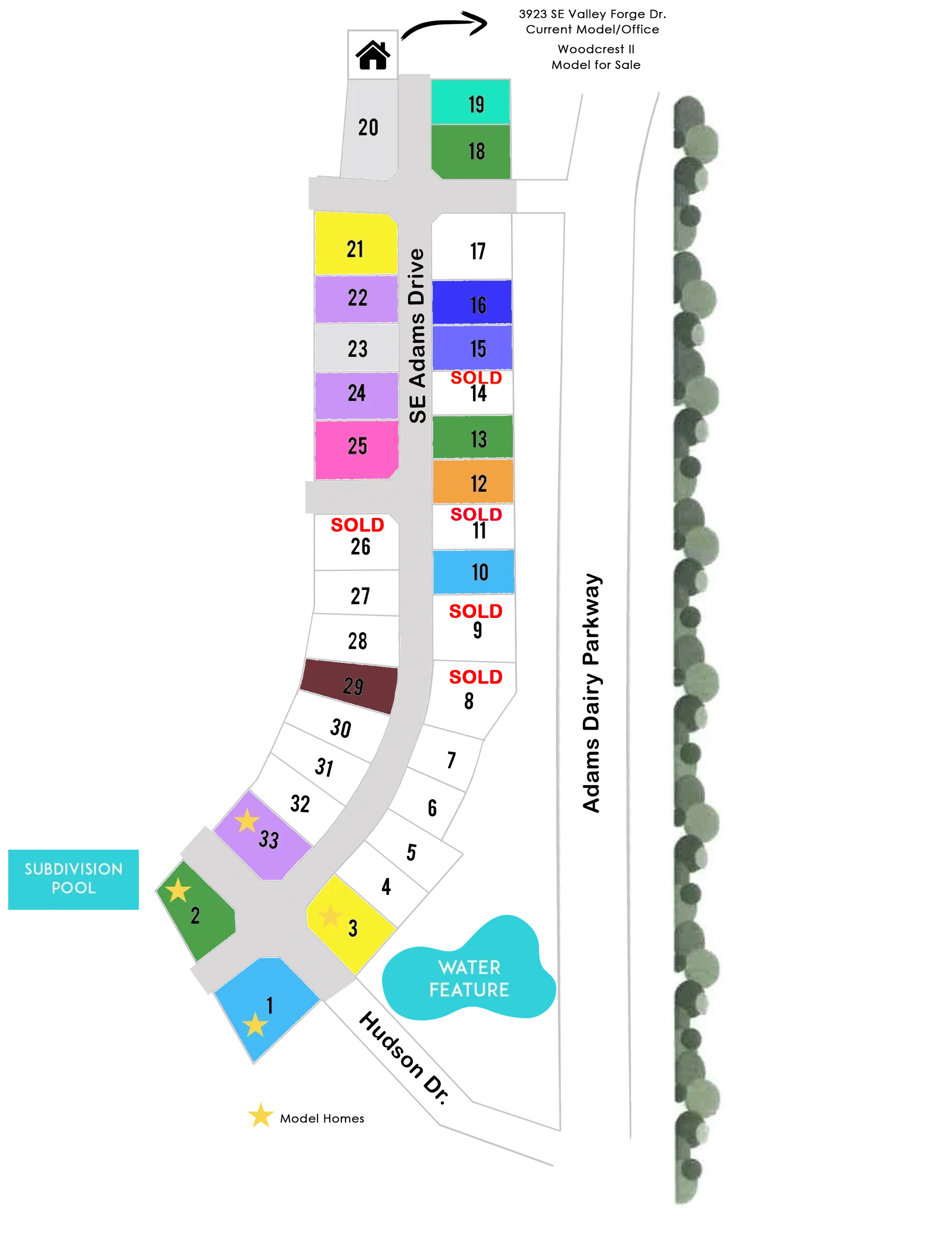 A map of the floor plan for a building.