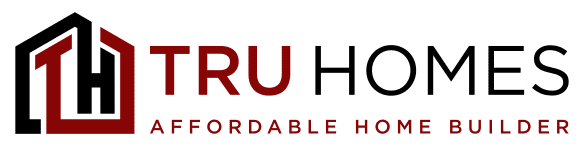 A logo for tru home, an affordable housing company.